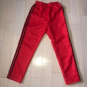 Red and black striped jogger